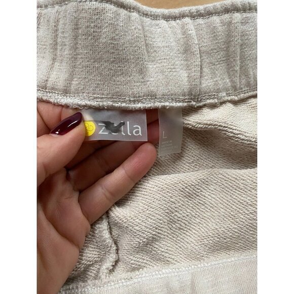 Zella BNWOT Womens pumice "explore" hiking shorts sz Large drawcord - Picture 3 of 7